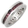 ブルガリ BVLGARI ビーゼロワン B-zero1 リング XS ホワイトゴールド K18WG ガーネット #47(JP7) リング 指輪 750 18金 WG 1バンドリング ガーネット 7号