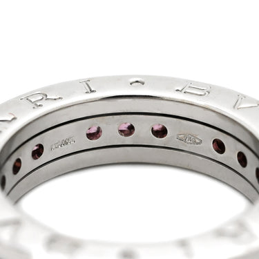ブルガリ BVLGARI ビーゼロワン B-zero1 リング XS ホワイトゴールド K18WG ガーネット #47(JP7) リング 指輪 750 18金 WG 1バンドリング ガーネット 7号