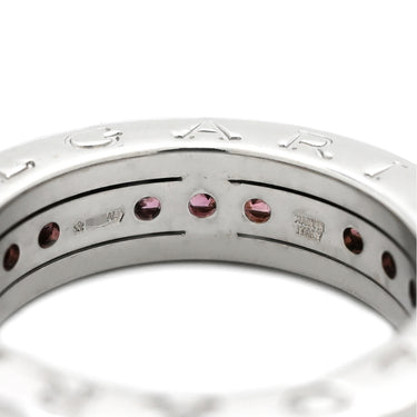 ブルガリ BVLGARI ビーゼロワン B-zero1 リング XS ホワイトゴールド K18WG ガーネット #47(JP7) リング 指輪 750 18金 WG 1バンドリング ガーネット 7号