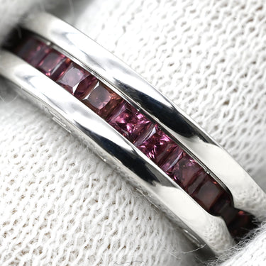 ブルガリ BVLGARI ビーゼロワン B-zero1 リング XS ホワイトゴールド K18WG ガーネット #47(JP7) リング 指輪 750 18金 WG 1バンドリング ガーネット 7号