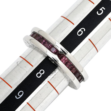 ブルガリ BVLGARI ビーゼロワン B-zero1 リング XS ホワイトゴールド K18WG ガーネット #47(JP7) リング 指輪 750 18金 WG 1バンドリング ガーネット 7号