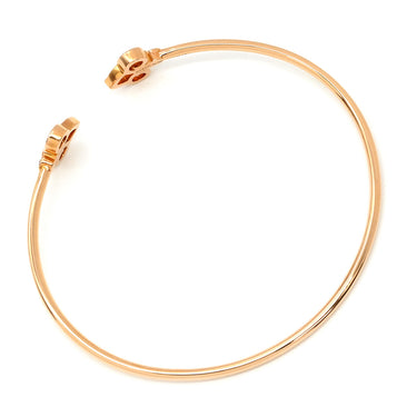 ティファニー Tiffany & Co フルール ド リス ステム ワイヤー ピンクゴールド K18PG ダイヤモンド バングル T&Co. 750 ダイヤ ブレスレット 花モチーフ