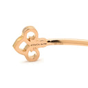 ティファニー Tiffany & Co フルール ド リス ステム ワイヤー ピンクゴールド K18PG ダイヤモンド バングル T&Co. 750 ダイヤ ブレスレット 花モチーフ