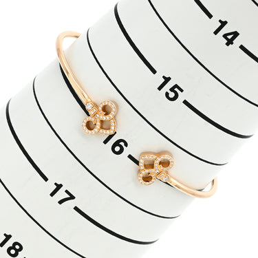 ティファニー Tiffany & Co フルール ド リス ステム ワイヤー ピンクゴールド K18PG ダイヤモンド バングル T&Co. 750 ダイヤ ブレスレット 花モチーフ