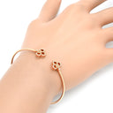 ティファニー Tiffany & Co フルール ド リス ステム ワイヤー ピンクゴールド K18PG ダイヤモンド バングル T&Co. 750 ダイヤ ブレスレット 花モチーフ