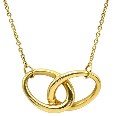 ティファニー Tiffany & Co ダブルループ イエローゴールド K18YG ネックレス エルサペレッティ 750 18金