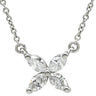 ティファニー Tiffany & Co ビクトリア ダイヤモンド プラチナシルバー Pt950 ダイヤモンド ネックレス T＆Co. Pt950 プラチナ 花 フラワーモチーフ マーキス