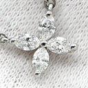 ティファニー Tiffany & Co ビクトリア ダイヤモンド プラチナシルバー Pt950 ダイヤモンド ネックレス T＆Co. Pt950 プラチナ 花 フラワーモチーフ マーキス