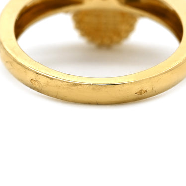 ヴァンクリーフアーペル Van Cleef & Arpels ヴィンテージ アルハンブラ ギヨシェ VCARP6I300 イエローゴールド K18YG #51(JP11) リング 指輪 18K 750 10.5号
