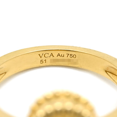 ヴァンクリーフアーペル Van Cleef & Arpels ヴィンテージ アルハンブラ ギヨシェ VCARP6I300 イエローゴールド K18YG #51(JP11) リング 指輪 18K 750 10.5号