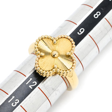 ヴァンクリーフアーペル Van Cleef & Arpels ヴィンテージ アルハンブラ ギヨシェ VCARP6I300 イエローゴールド K18YG #51(JP11) リング 指輪 18K 750 10.5号