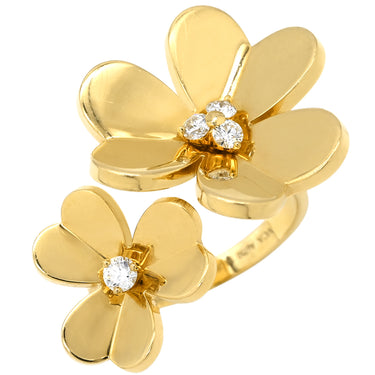 ヴァンクリーフアーペル Van Cleef & Arpels フリヴォル アントレ レ ドア VCARB67600 イエローゴールド K18YG ダイヤモンド #54(JP14) リング 指輪 フラワー 4Pダイヤ 14号