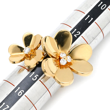 ヴァンクリーフアーペル Van Cleef & Arpels フリヴォル アントレ レ ドア VCARB67600 イエローゴールド K18YG ダイヤモンド #54(JP14) リング 指輪 フラワー 4Pダイヤ 14号