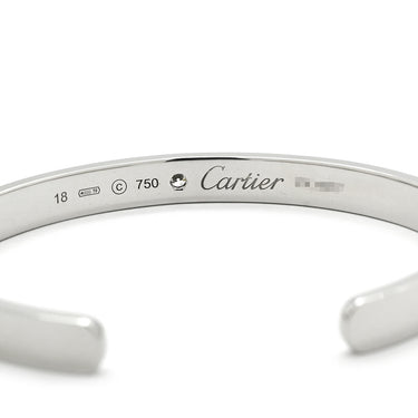 カルティエ Cartier ラブブレスレット オープン 1Pダイヤモンド B6029900 ホワイトゴールド K18WG ダイヤモンド #18 バングル LOVE Au750 18K 18金