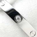 カルティエ Cartier ラブブレスレット オープン 1Pダイヤモンド B6029900 ホワイトゴールド K18WG ダイヤモンド #18 バングル LOVE Au750 18K 18金