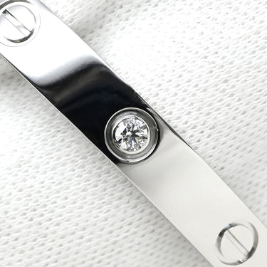 カルティエ Cartier ラブブレスレット オープン 1Pダイヤモンド B6029900 ホワイトゴールド K18WG ダイヤモンド #18 バングル LOVE Au750 18K 18金