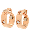 カルティエ Cartier ラブ LOVE フープピアス 1Pダイヤ B8301218 ピンクゴールド K18PG ダイヤモンド ピアス ミニラブ 750 18K PG RG