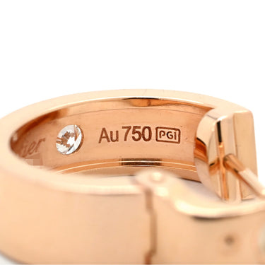 カルティエ Cartier ラブ LOVE フープピアス 1Pダイヤ B8301218 ピンクゴールド K18PG ダイヤモンド ピアス ミニラブ 750 18K PG RG