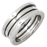 ブルガリ BVLGARI ビーゼロワン B-zero1 2バンドリング ホワイトゴールド K18WG #57(JP17) リング 指輪 750 18金 WG 16号