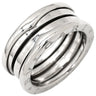 ブルガリ BVLGARI ビーゼロワン B-zero1 2バンドリング ホワイトゴールド K18WG #51(JP11) リング 指輪 750 18K WG 10号