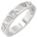 ブルガリ BVLGARI ブルガリブルガリ ダブルロゴ AN853348 ホワイトゴールド K18WG ダイヤモンド リング 指輪 18K 750AU 1Pダイヤモンド 11.5号