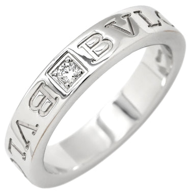 ブルガリ BVLGARI ブルガリブルガリ ダブルロゴ AN853348 ホワイトゴールド K18WG ダイヤモンド リング 指輪 18K 750AU 1Pダイヤモンド 11.5号