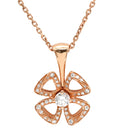 ブルガリ BVLGARI フィオレヴァー ピンクゴールド K18PG ダイヤモンド ネックレス Au750 K18PG パヴェ ダイヤ フラワーモチーフ オープンワーク