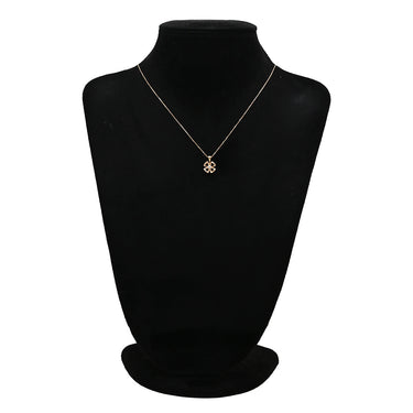 ブルガリ BVLGARI フィオレヴァー ピンクゴールド K18PG ダイヤモンド ネックレス Au750 K18PG パヴェ ダイヤ フラワーモチーフ オープンワーク