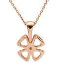 ブルガリ BVLGARI フィオレヴァー ピンクゴールド K18PG ダイヤモンド ネックレス Au750 K18PG パヴェ ダイヤ フラワーモチーフ オープンワーク