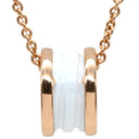 ブルガリ BVLGARI ビーゼロワン 346082 ホワイト×ピンクゴールド K18PG セラミック ネックレス B-zero1 Au750 18K 18金 白セラミック