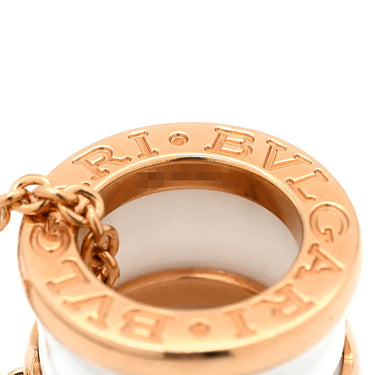 ブルガリ BVLGARI ビーゼロワン 346082 ホワイト×ピンクゴールド K18PG セラミック ネックレス B-zero1 Au750 18K 18金 白セラミック