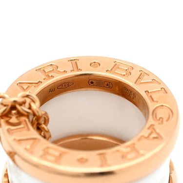 ブルガリ BVLGARI ビーゼロワン 346082 ホワイト×ピンクゴールド K18PG セラミック ネックレス B-zero1 Au750 18K 18金 白セラミック