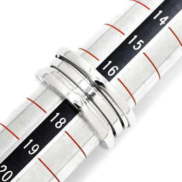 ブルガリ BVLGARI ビーゼロワン B-zero1 3バンド 323538 ホワイトゴールド K18WG #58 リング 指輪 Au750 18K 18金 17号