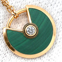 カルティエ Cartier アミュレット ドゥ カルティエ XS B7224550 グリーン×ピンクゴールド K18PG ダイヤモンド マラカイト ネックレス 750 18K 18金 ダイヤ マラカイト 緑 マット