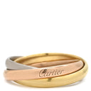 カルティエ Cartier トリニティ スモールモデル ホワイトゴールド×イエローゴールド×ピンクゴールド K18WG K18YG K18PG #50(JP10) リング 指輪 Au750 18K 3連 3重 3カラー 9.5号