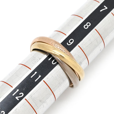 カルティエ Cartier トリニティ スモールモデル ホワイトゴールド×イエローゴールド×ピンクゴールド K18WG K18YG K18PG #50(JP10) リング 指輪 Au750 18K 3連 3重 3カラー 9.5号