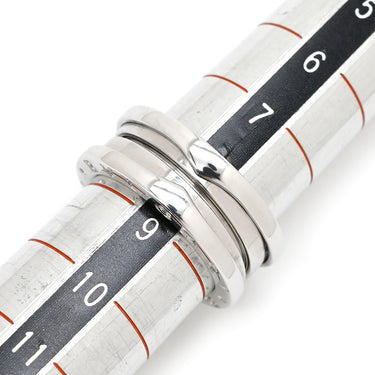ブルガリ BVLGARI ビーゼロワン B-zero1 2バンドリング ホワイトゴールド K18WG #49(JP9) リング 指輪 750 18金 WG 8号