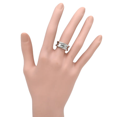 ブルガリ BVLGARI ビーゼロワン B-zero1 2バンドリング ホワイトゴールド K18WG #49(JP9) リング 指輪 750 18金 WG 8号