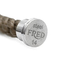 フレッド FRED フォース10 ラージモデル ブラウン×イエローゴールド K18YG ステンレスケーブル メタル(コードエンド) #14 ブレスレット Au750 18K YG