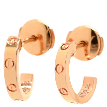 カルティエ Cartier ラブ LOVE フープピアス SM B8029000 ピンクゴールド K18PG ピアス ミニラブ 750 18K PG RG