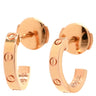 カルティエ Cartier ラブ LOVE フープピアス SM B8029000 ピンクゴールド K18PG ピアス ミニラブ 750 18K PG RG