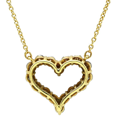 ティファニー Tiffany & Co センチメンタルハート ダイヤモンド イエローゴールド K18YG ダイヤモンド ネックレス T＆Co. 18K 750 YG