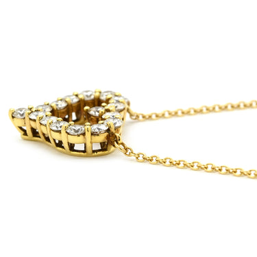 ティファニー Tiffany & Co センチメンタルハート ダイヤモンド イエローゴールド K18YG ダイヤモンド ネックレス T＆Co. 18K 750 YG