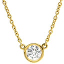 ティファニー Tiffany & Co バイザヤード シングルダイヤ イエローゴールド K18YG ダイヤモンド ネックレス T&Co. 1P 1石 1粒 エルサペレッティ