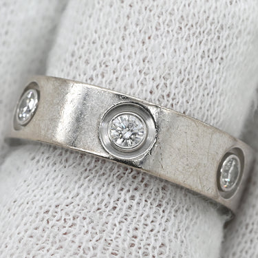 カルティエ Cartier ラブリング フルダイヤ B4026000 ホワイトゴールド K18WG ダイヤモンド #51(JP11) リング 指輪 LOVE Ring 750WG 6Pダイヤモンド 11号