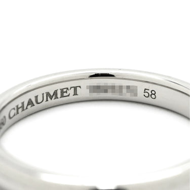 ショーメ CHAUMET エターナル ドゥ ショーメ バンドリング 081890 ホワイトゴールド K18WG ダイヤモンド #58(JP18) リング 指輪 甲丸 18K 750WG 1Pダイヤ 3mm 17号