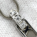 ティファニー Tiffany & Co アトラス バー ダイヤ ペンダント ホワイトゴールド K18WG ダイヤモンド ネックレス T＆Co. 3石 3P 18K 750 WG ローマ数字