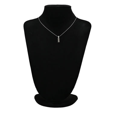 ティファニー Tiffany & Co アトラス バー ダイヤ ペンダント ホワイトゴールド K18WG ダイヤモンド ネックレス T＆Co. 3石 3P 18K 750 WG ローマ数字