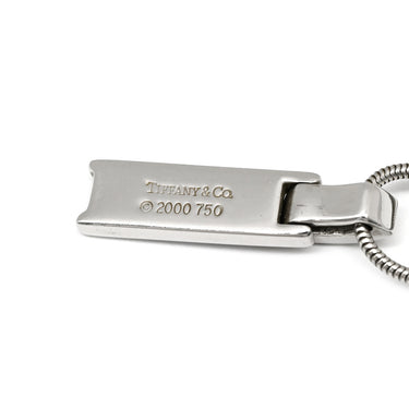 ティファニー Tiffany & Co アトラス バー ダイヤ ペンダント ホワイトゴールド K18WG ダイヤモンド ネックレス T＆Co. 3石 3P 18K 750 WG ローマ数字
