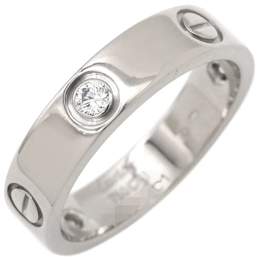 カルティエ Cartier ラブリング ハーフダイヤ B4032500 ホワイトゴールド K18WG ダイヤモンド #61(JP21) リング 指輪 クラシックモデル LOVE Ring 750 18K 3粒 3石 20号